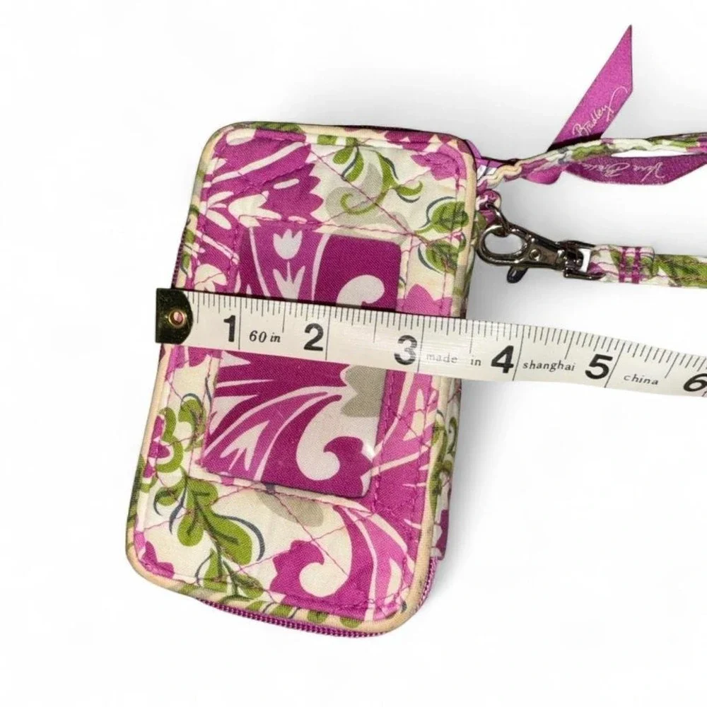 Vera Bradley Pink Green Julep Tulip Wristlet Wallet - Picture 6 of 7